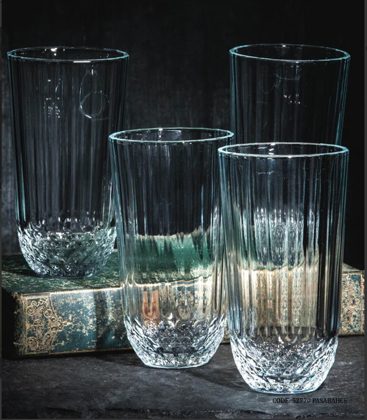 لیوان شربت خوری شیشه ای ترک پاشا باغچه مدل Diony