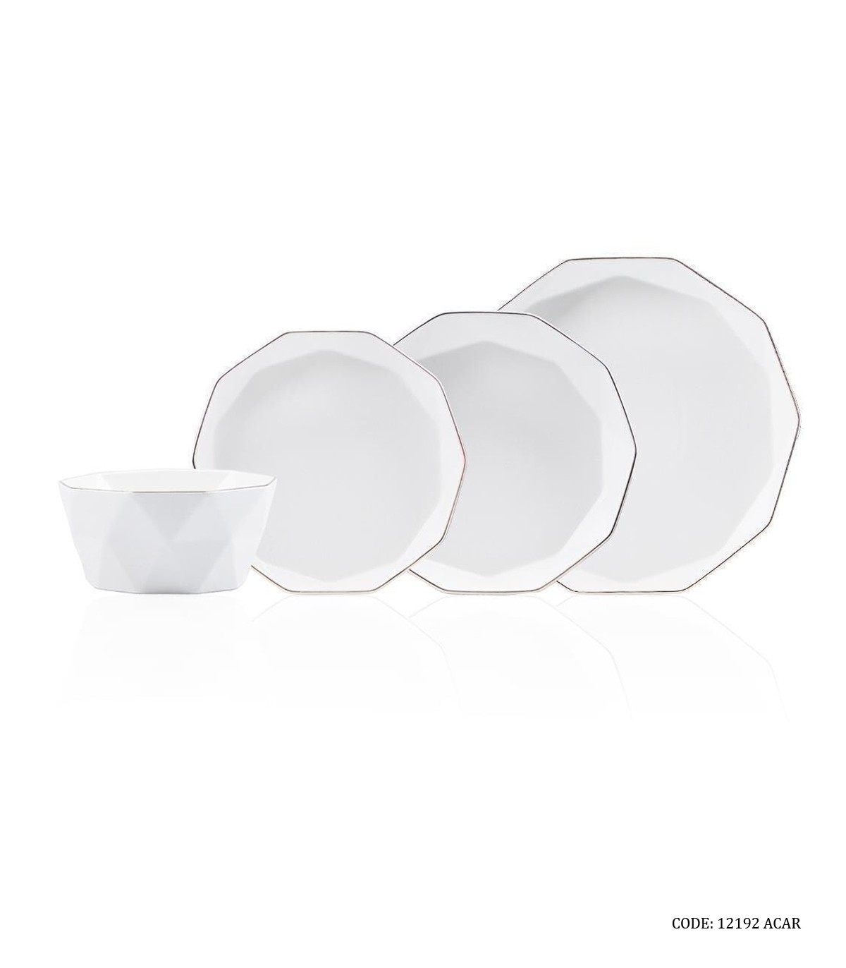 سرویس چینی ترک شش نفره 24 پارچه مدل Diamond