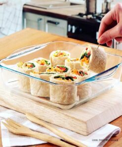 تابه پیرکس مرغ خوری ترک مستطیل طرح Borcam