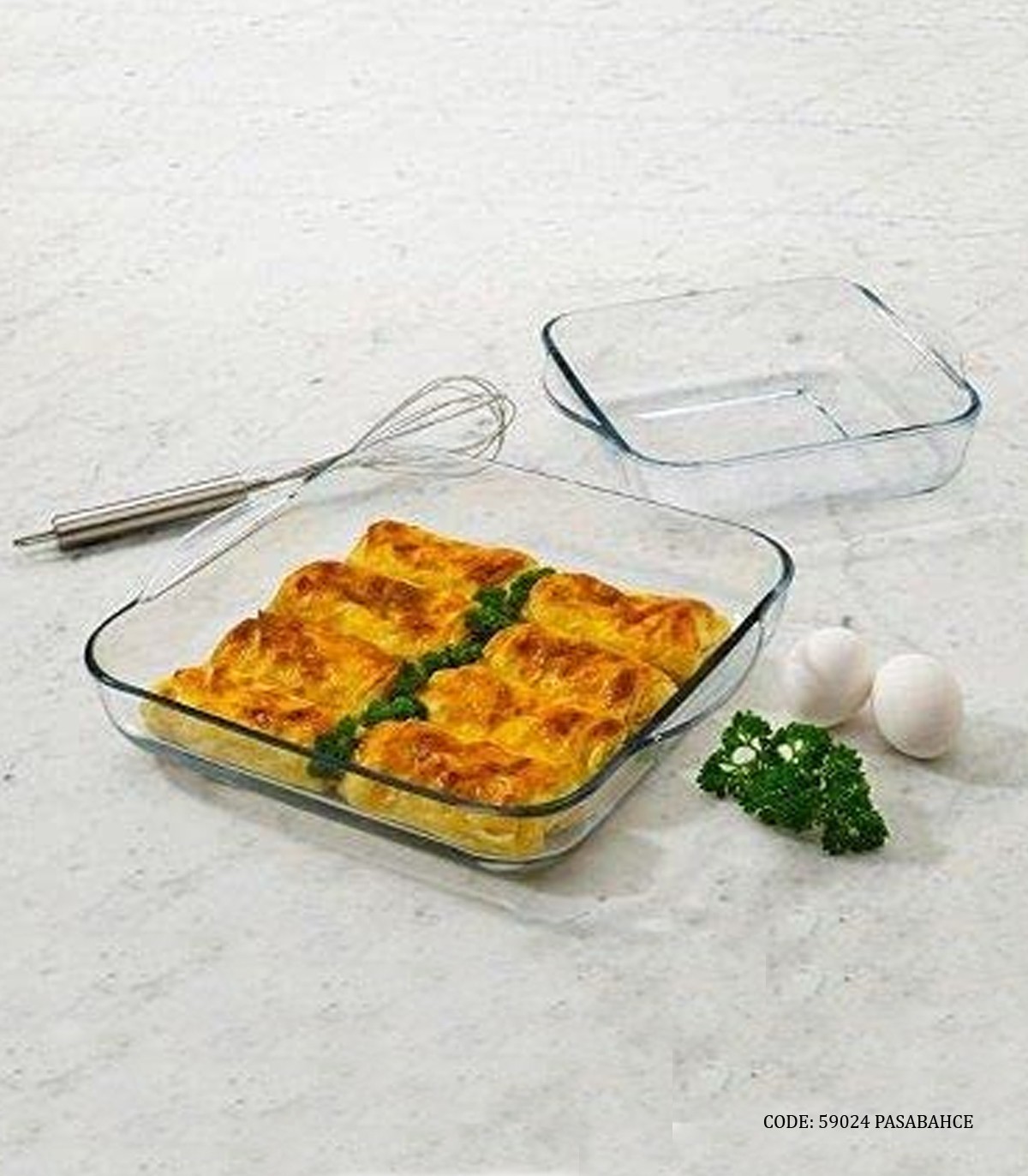 تابه پیرکس مرغ خوری ترک مستطیل طرح Borcam