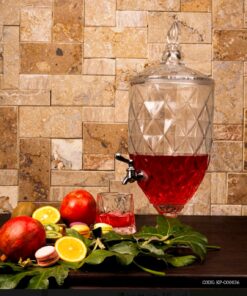 کلمن شیشه ای پایه دار 5 لیتری مدل میلینیوم