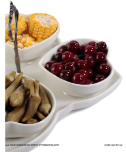 اردو خوری دسته دار طرح قلب چهار تایی