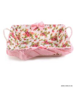 سبد نان پارچه ای مستطیل طرح باغ گل