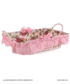 سبد نان پارچه ای مستطیل طرح باغ گل