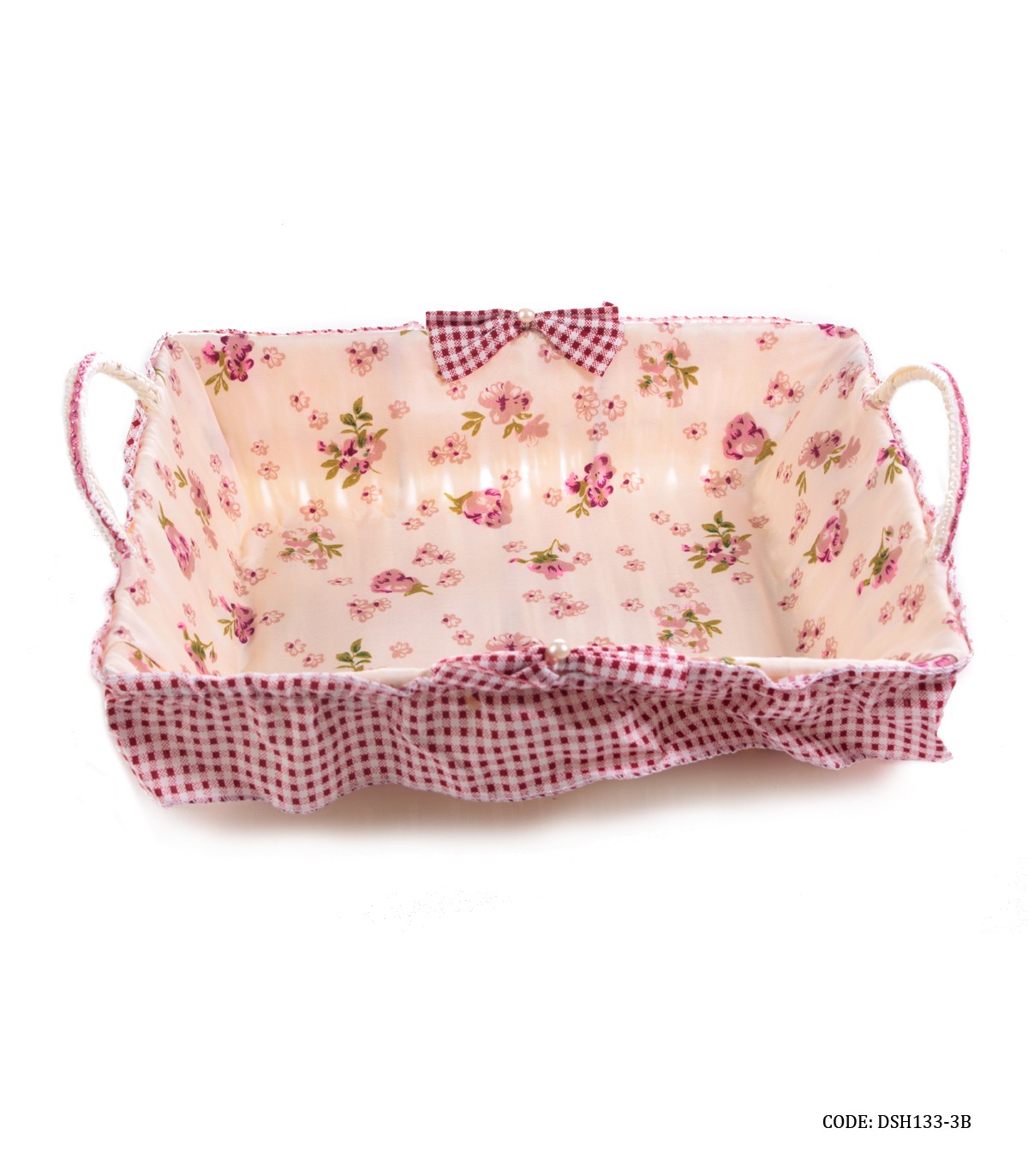 سبد نان عروس حصیری طرح Rose Day