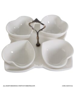 اردو خوری دسته دار طرح قلب چهار تایی