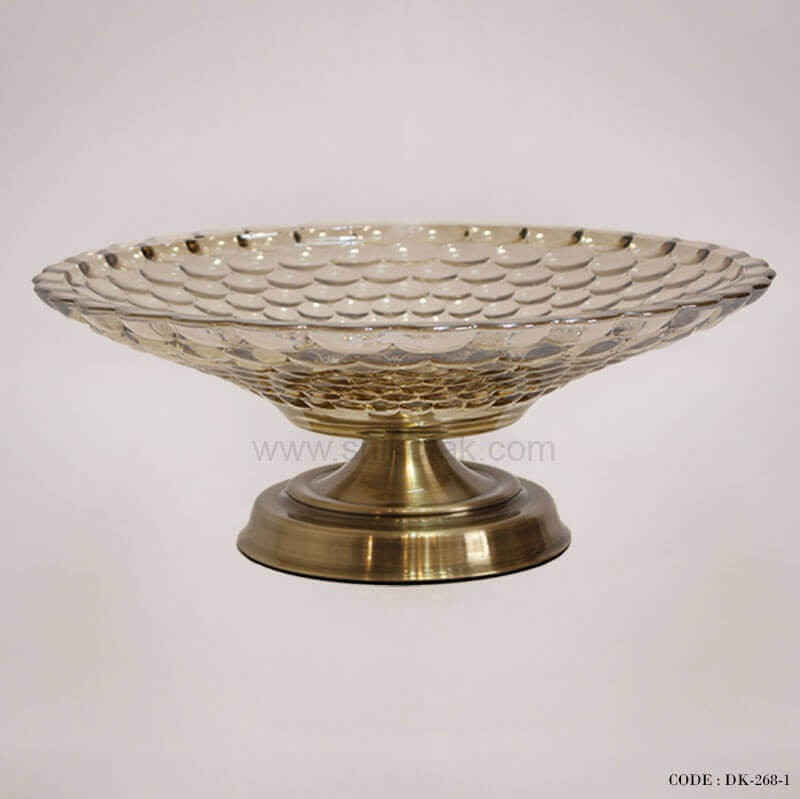 میوه خوری پایه برنز مدل توپی