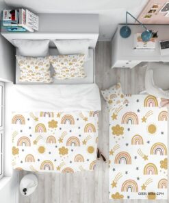 روتختی دخترانه و پسرانه 4 تکه مدل Cute Rainbow