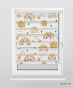 پرده زبرا اتاق دخترانه و پسرانه مدل Cute Rainbow