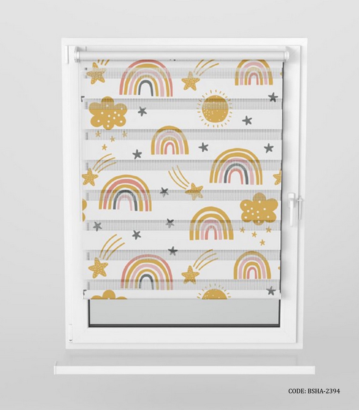 پرده زبرا اتاق دخترانه و پسرانه مدل Cute Rainbow