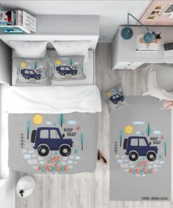 روتختی کودک پسرانه طرح ماشین 4 تکه مدل Little Adventure