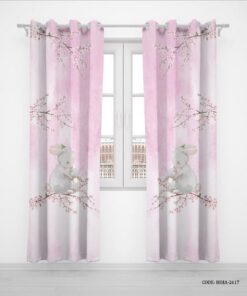 پرده پانچی اتاق دخترانه دو تکه مدل Spring Chinld