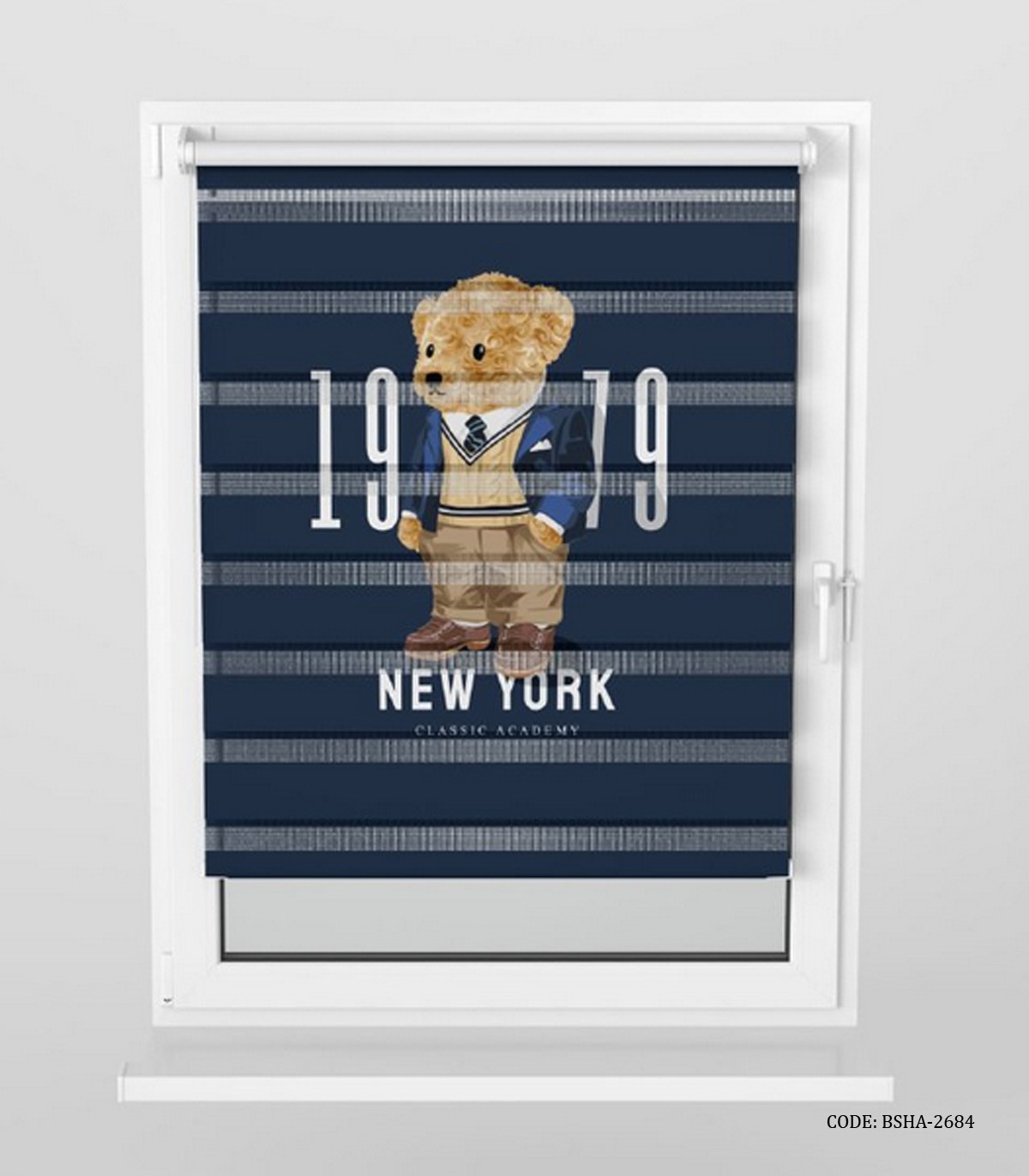 پرده زبرا اتاق کودک پسر مدل خرس پولو