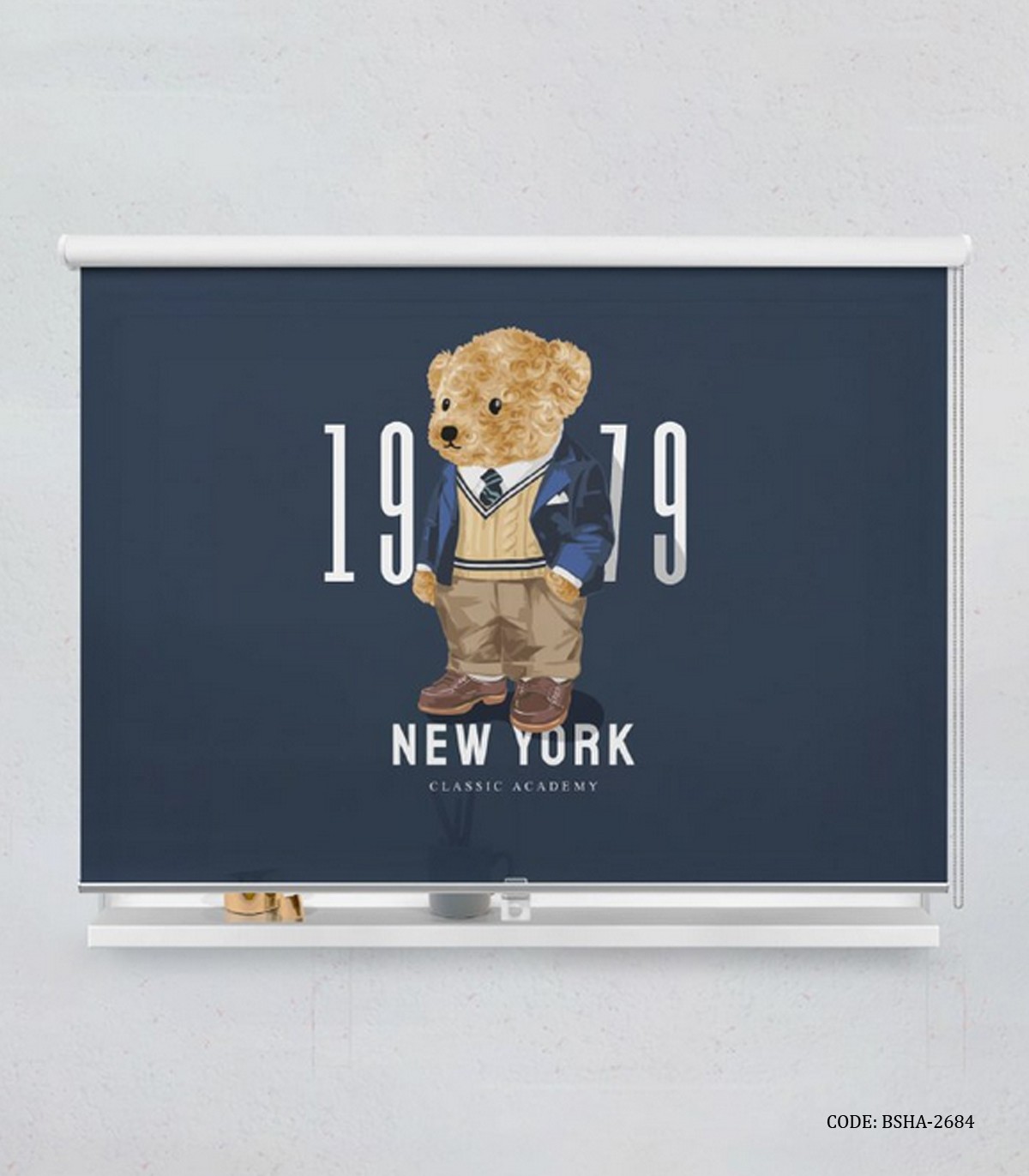 پرده شید اتاق کودک پسر مدل خرس پولو