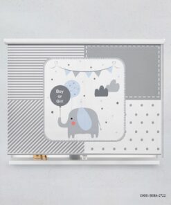 پرده شید اتاق کودک دختر و پسر طوسی فیل مدل Boy or Girl