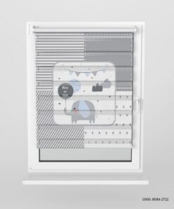 پرده زبرا اتاق کودک دختر و پسر طوسی فیل مدل Boy or Girl