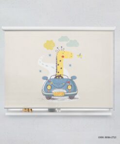 پرده شید کودکانه اتاق دخترانه و پسرانه مدل Cute Giraffe