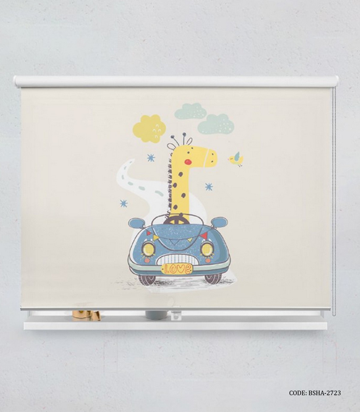 پرده شید کودکانه اتاق دخترانه و پسرانه مدل Cute Giraffe