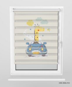 پرده زبرا کودکانه اتاق دخترانه و پسرانه مدل Cute Giraffe