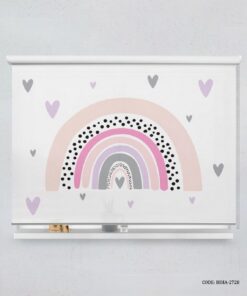 پرده شید دخترانه طرح رنگین کمان مدل Beautiful Rainbow