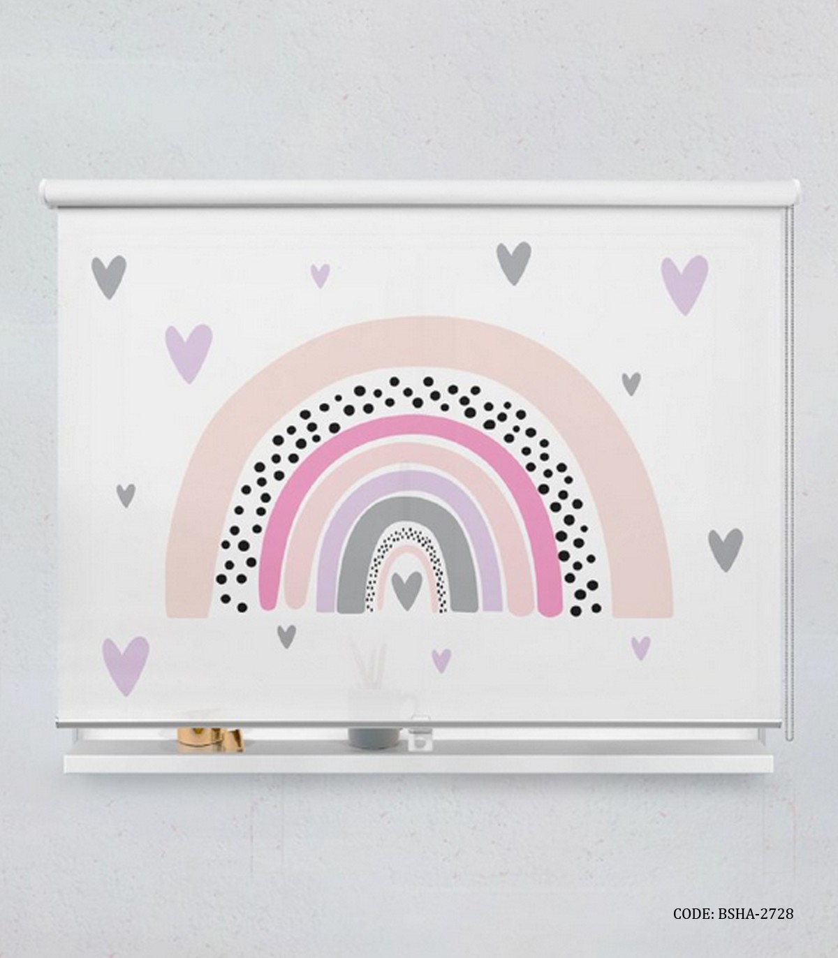 پرده شید دخترانه طرح رنگین کمان مدل Beautiful Rainbow