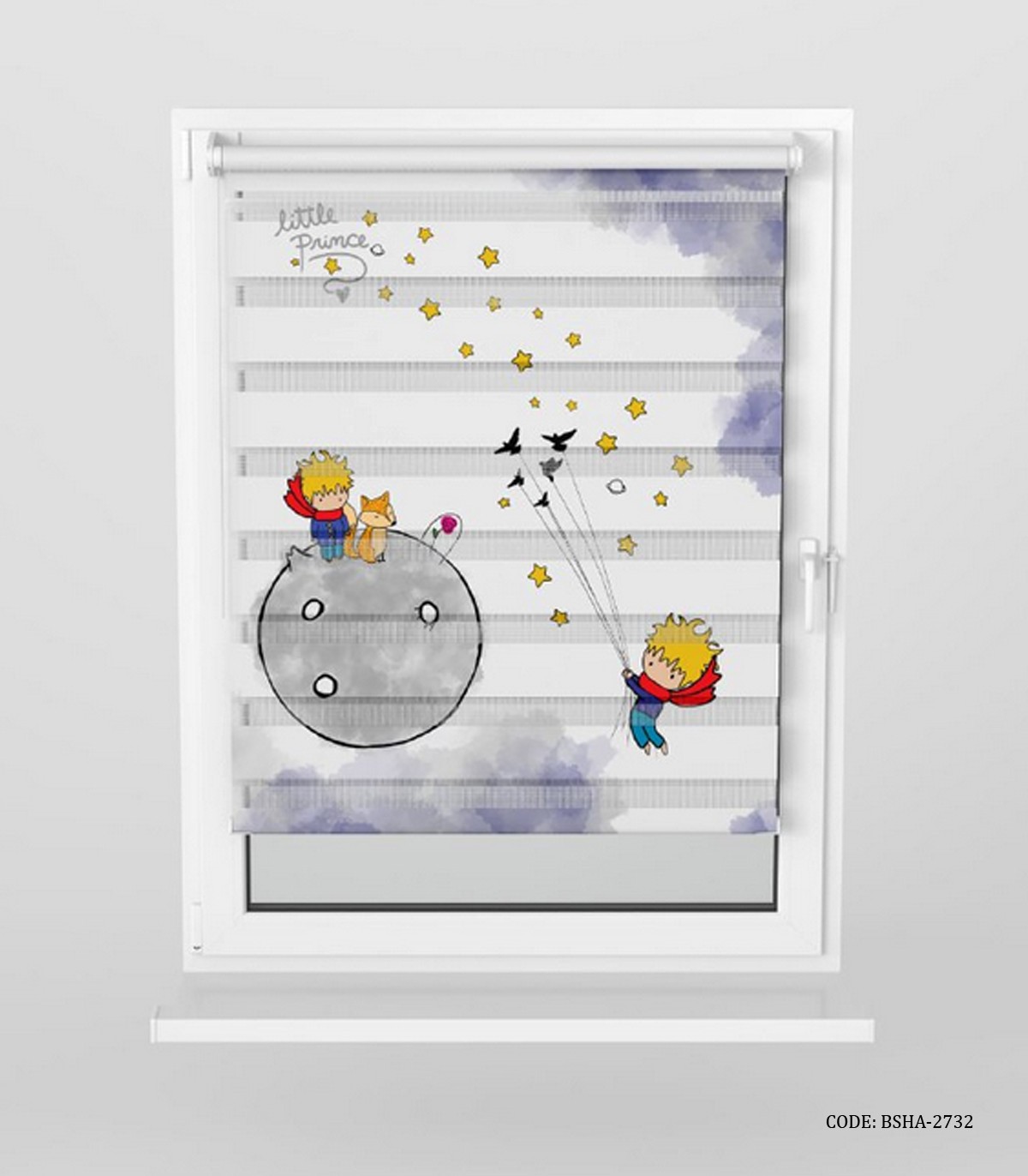 پرده زبرا کودک پسرانه مدل شازده کوچولو