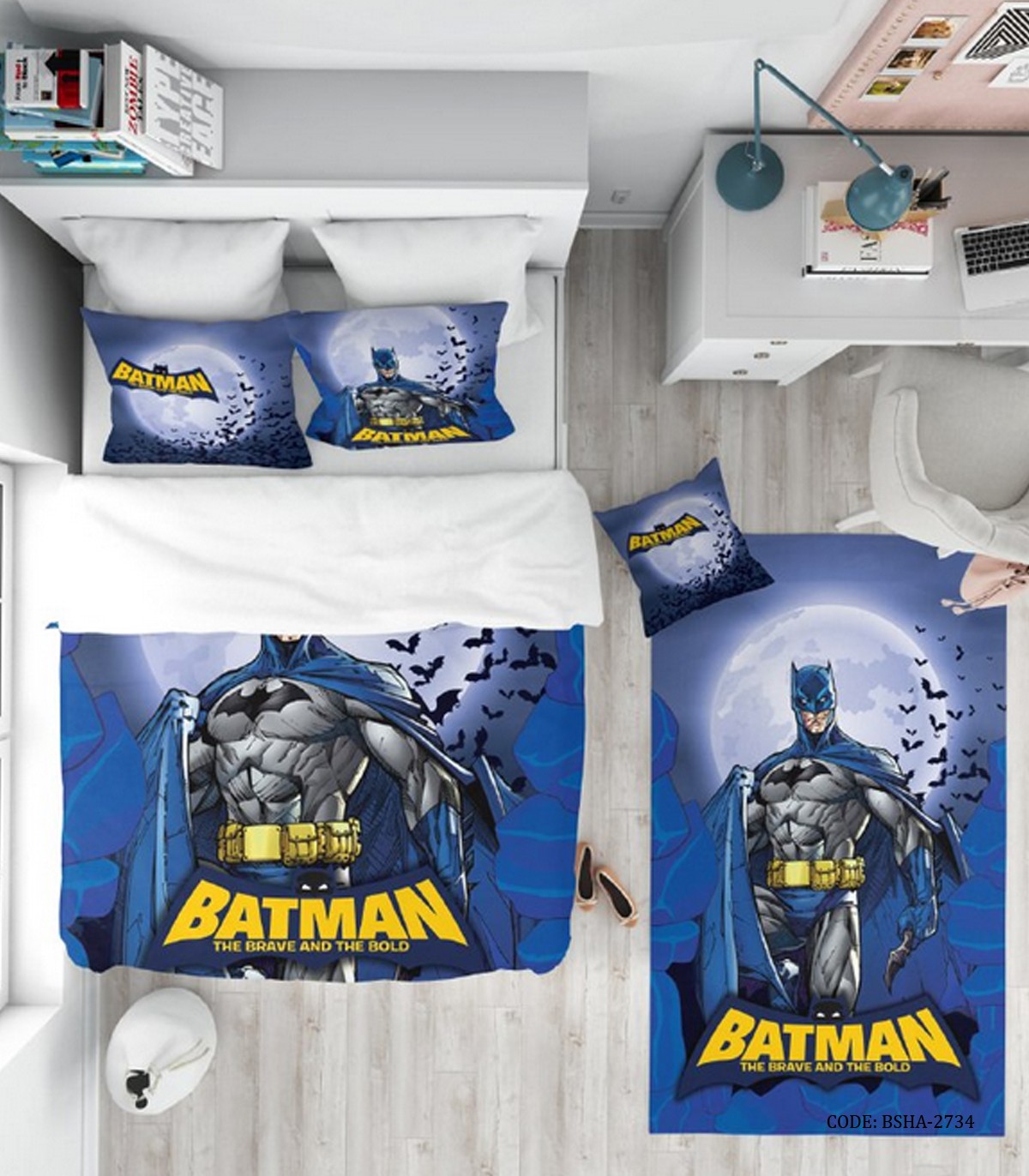 روتختی پسرانه 4 تکه مدل انیمیشن BATMAN