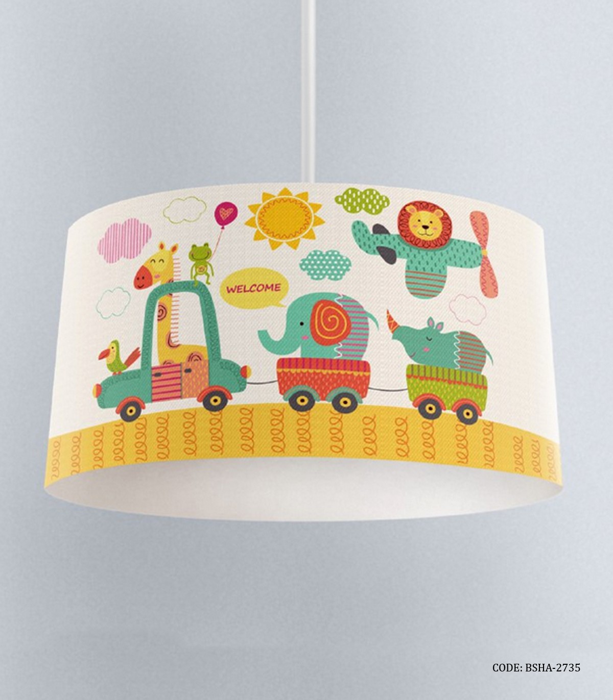 لوستر کودکانه پسرانه طرح ماشین مدل Animal Carnival