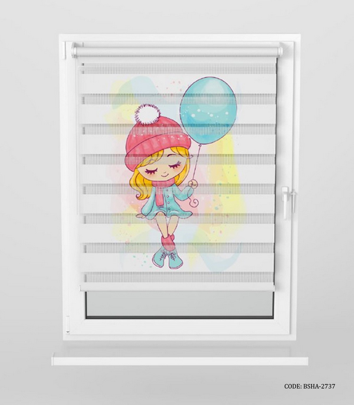 پرده زبرا اتاق کودک دختر مدل Winter Girl