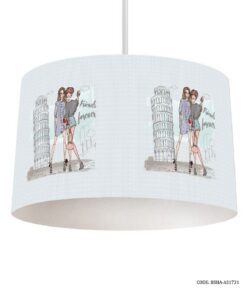 لوستر دخترانه طرح برج پیزا مدل Friends Love