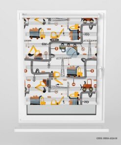 پرده زبرا کودک پسرانه طرح جرثقیل مدل Vehicles