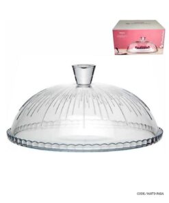 کیک خوری گرد بلوری ترک پاشاباغچه بدون پایه طرح شیاردار