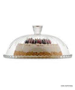 کیک خوری گرد بلوری ترک پاشاباغچه بدون پایه طرح شیاردار