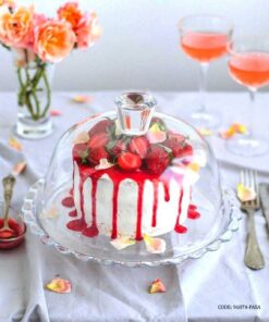 کیک خوری گرد بلوری ترک پاشاباغچه طرح لبه کنگره دار