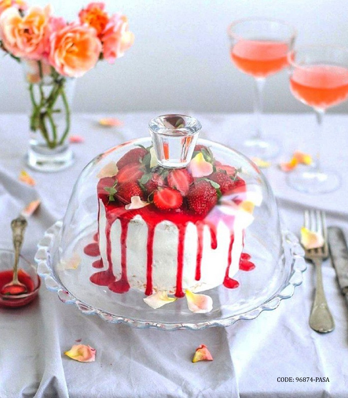 کیک خوری گرد بلوری ترک پاشاباغچه طرح لبه کنگره دار