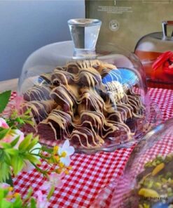 کیک خوری گرد بلوری ترک پاشاباغچه طرح لبه کنگره دار