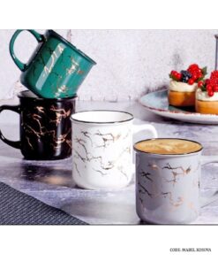 ماگ قهوه خوری سرامیکی ترک پرسلن MARBEL بزرگ