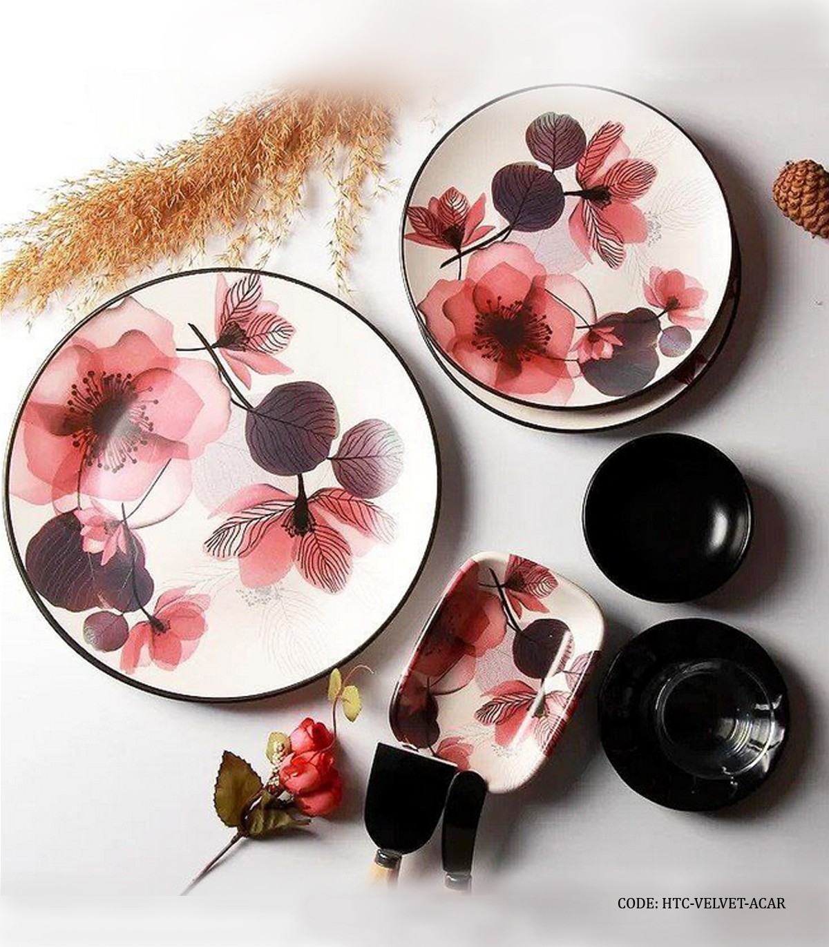 سرویس صبحانه خوری سرامیکی 25 پارچه ترک طرح VELVET