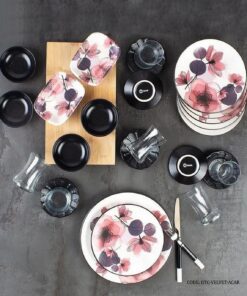 سرویس صبحانه خوری سرامیکی 25 پارچه ترک طرح VELVET