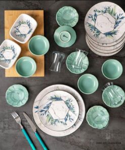 سرویس صبحانه خوری سرامیکی ترک 6 نفره 25 پارچه مدل ELIZA