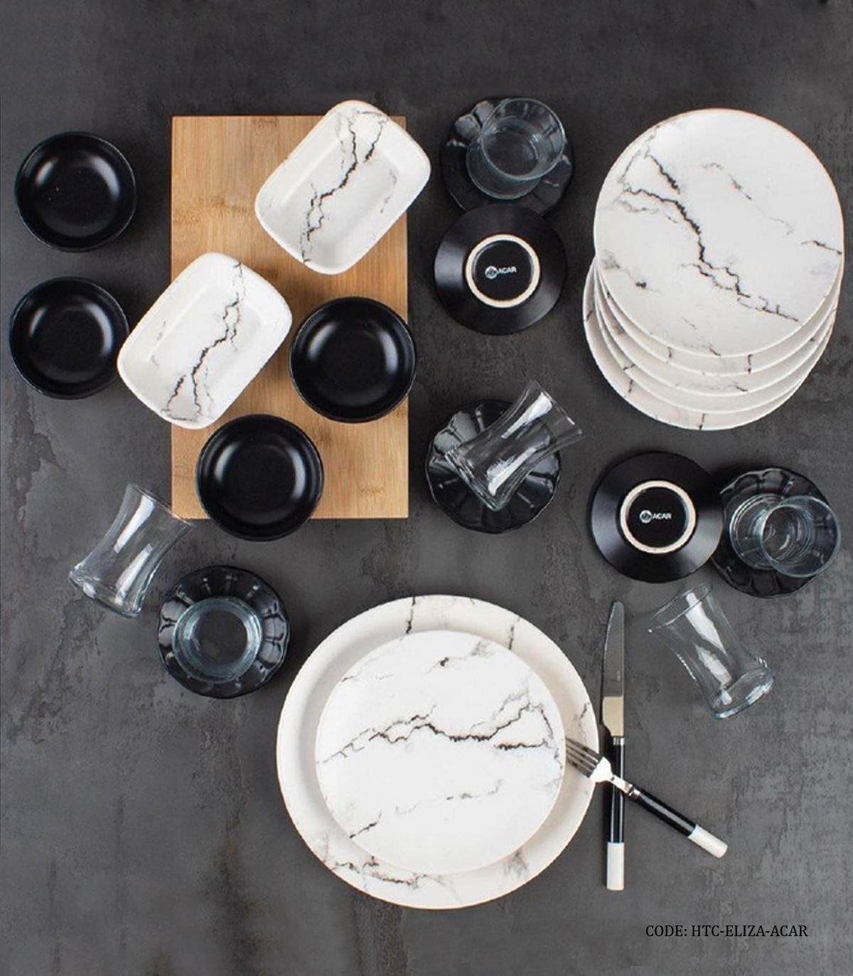 سرویس صبحانه خوری ترک 6 نفره 25 پارچه سرامیکی مدل Majori