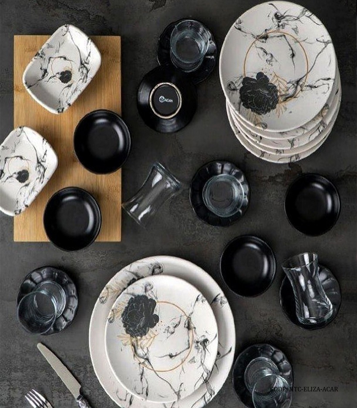 سرویس صبحانه خوری سرامیکی ترک 6 نفره 25 پارچه مدل Paradise