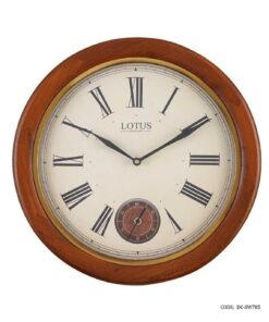 ساعت چوبی دیواری گرد لوتوس مدل KEIZER