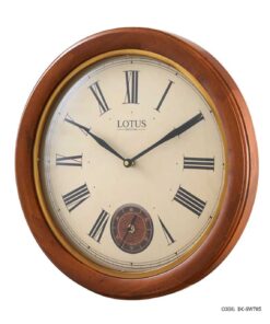 ساعت چوبی دیواری گرد لوتوس مدل KEIZER
