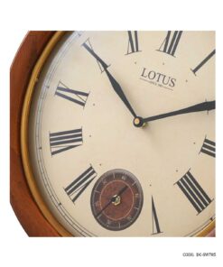 ساعت چوبی دیواری گرد لوتوس مدل KEIZER
