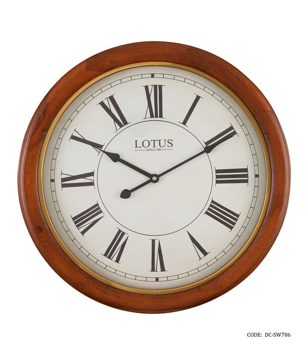 ساعت دیواری گرد چوبی لوتوس مدل NEWBERG