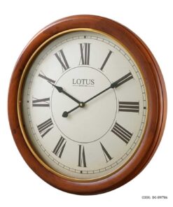 ساعت دیواری گرد چوبی لوتوس مدل NEWBERG
