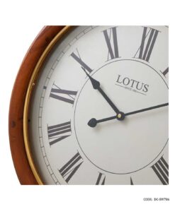 ساعت دیواری گرد چوبی لوتوس مدل NEWBERG