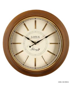 ساعت دیواری کلاسیک چوبی قهوه ای لوتوس مدل MOERS