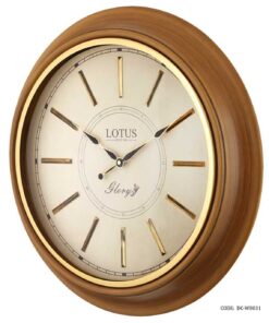 ساعت دیواری کلاسیک چوبی قهوه ای لوتوس مدل MOERS